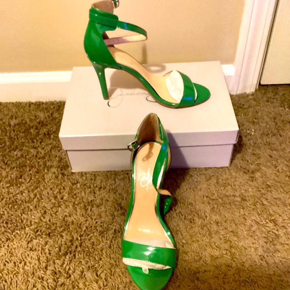 The Jessica Simpson Grass Green Heels Size 7 In Women